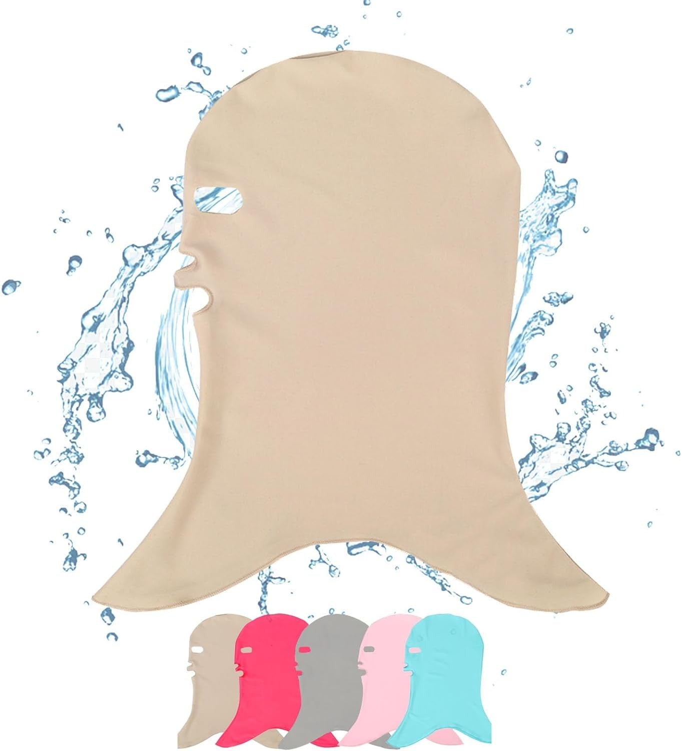 Facekini - Facekini Mask,Facekini UV Protection Mask Swim Cap