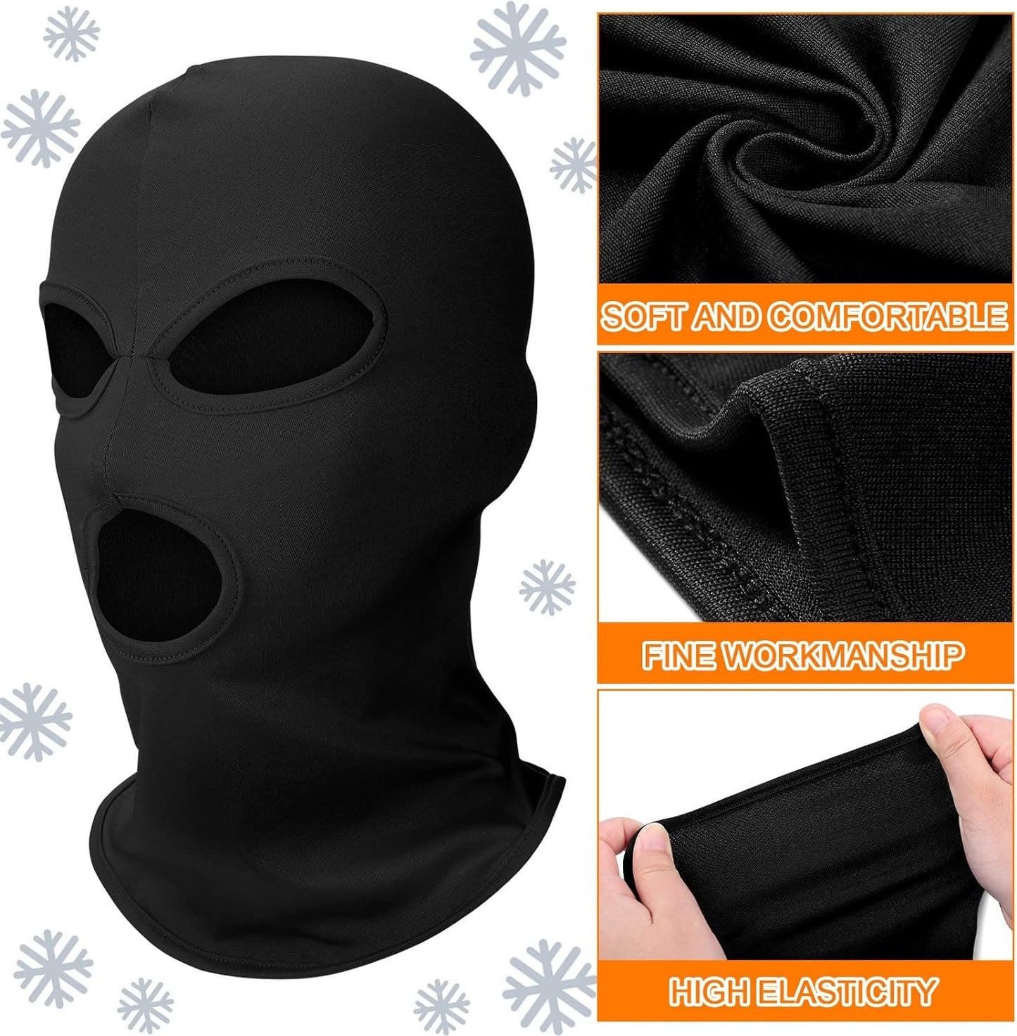 8 Pcs 3 Hole Full Face Mask