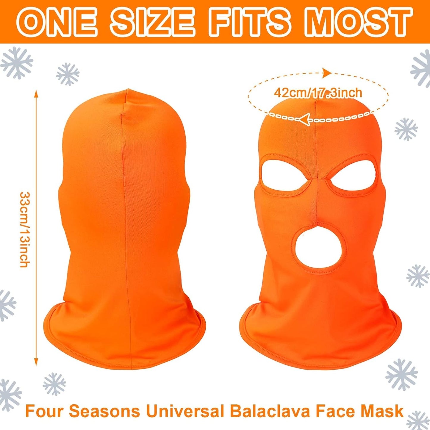 8 Pcs 3 Hole Full Face Mask